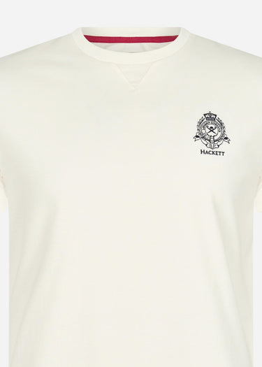 Hackett London T-shirts Heritage logo tee - white