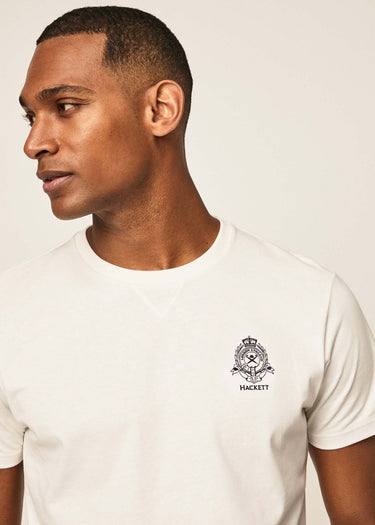 Hackett London T-shirts Heritage logo tee - white