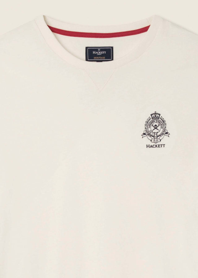 Hackett London T-shirts Heritage logo tee - white