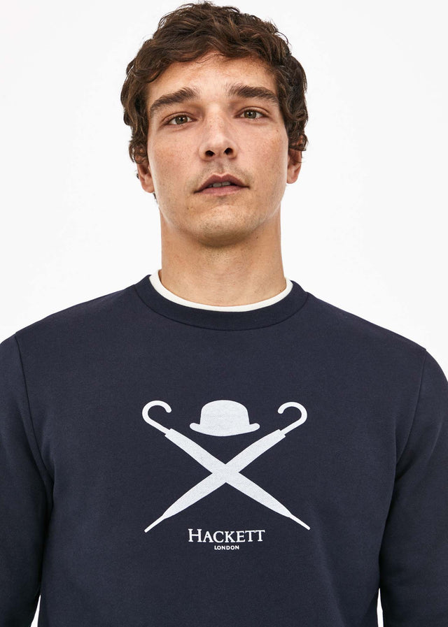 Hackett London Truien Logo sweatshirt - navy