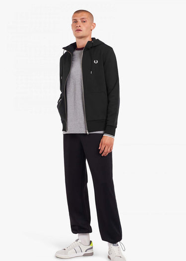 Fred Perry Vesten Hooded aw zip through sweatshirt - black