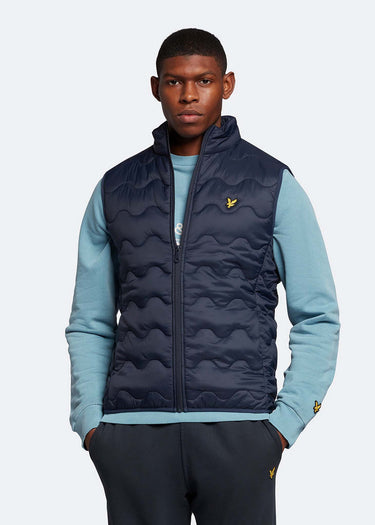 Lyle & Scott Bodywarmers Crest quilted gilet - dark navy