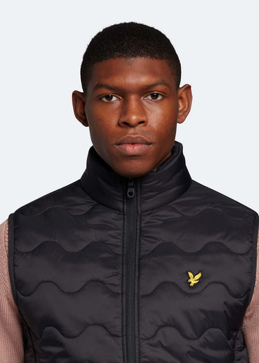 Lyle & Scott Bodywarmers Crest quilted gilet - jet black