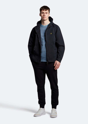 Lyle & Scott Jassen Garment dyed zip through jacket - dark navy