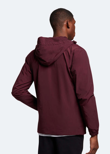 Lyle & Scott Jassen Zip through hooded jacket - burgundy