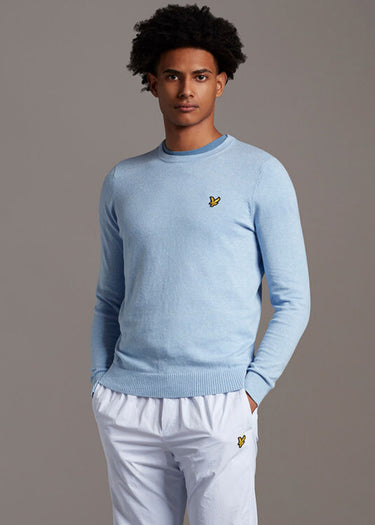 Lyle & Scott Truien Merino crew jumper - pool blue
