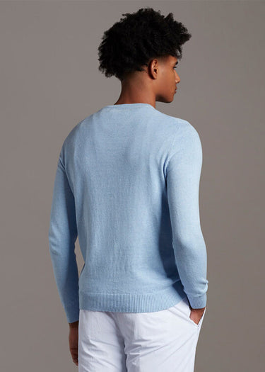 Lyle & Scott Truien Merino crew jumper - pool blue