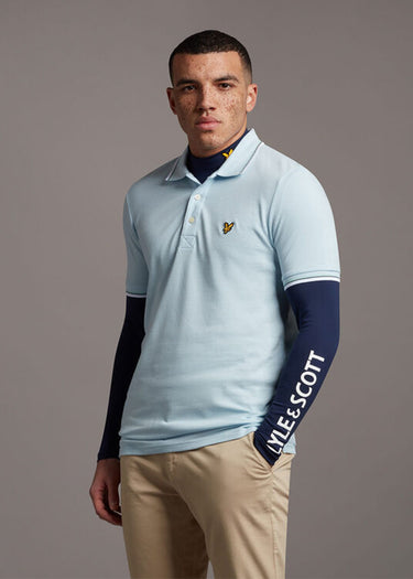 Lyle & Scott Polo's Tipped polo shirt - deck blue white