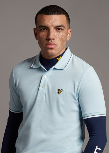 Lyle & Scott Polo's Tipped polo shirt - deck blue white