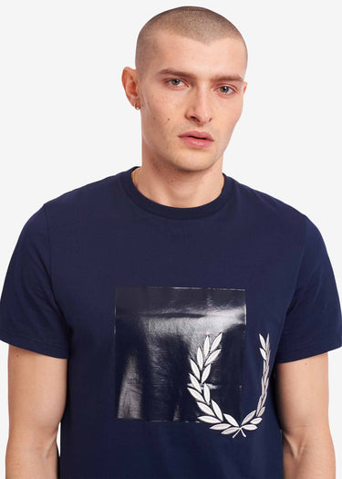 Fred Perry T-shirts Tonal graphic t-shirt - carbon blue