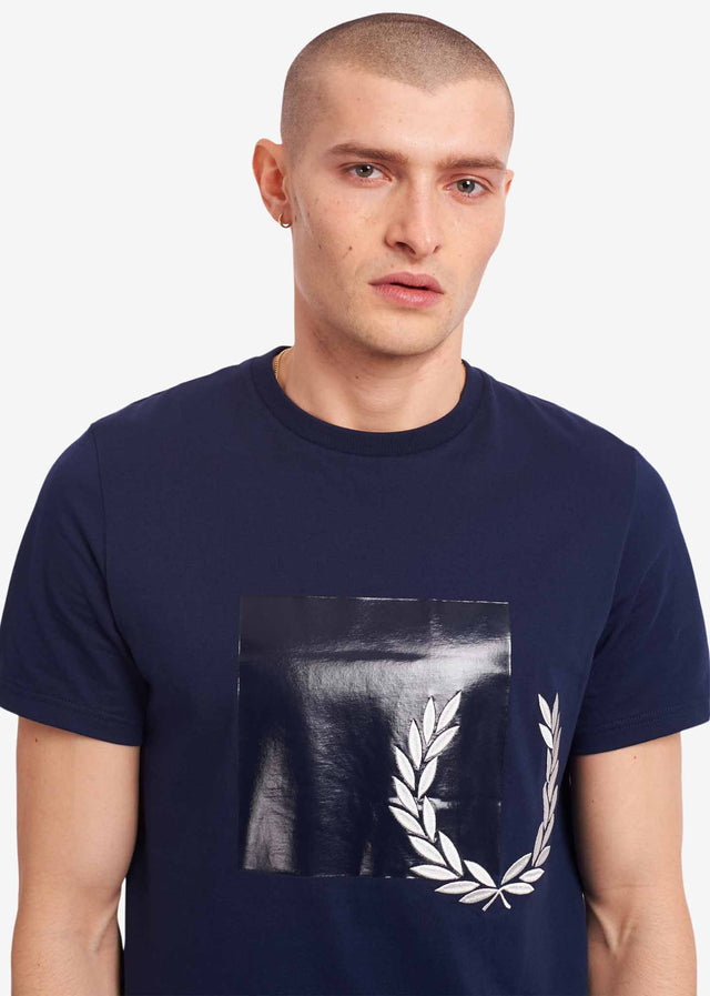 Fred Perry T-shirts Tonal graphic t-shirt - carbon blue