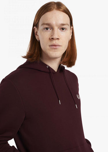 Fred Perry Hoodies Tipped hooded sweatshirt - oxblood
