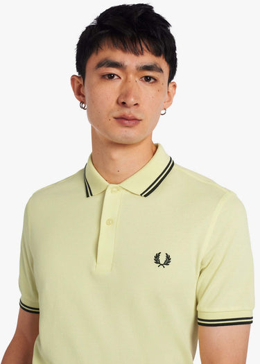 Fred Perry Polo's Twin tipped fred perry shirt - wax yellow