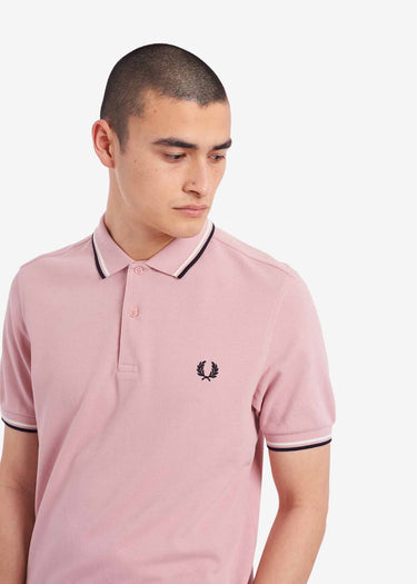 Fred Perry Polo's Twin tipped fred perry shirt - chalky pink