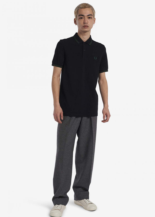 Fred Perry Polo's Twin tipped fred perry shirt - black ivy