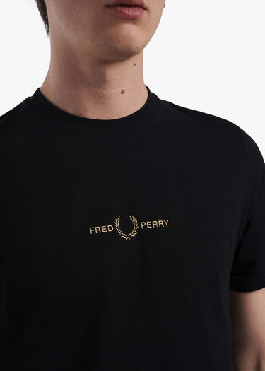 Fred Perry T-shirts Embroidered t-shirt - black
