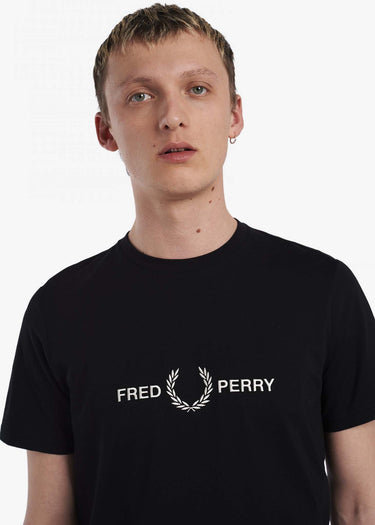 Fred Perry T-shirts Graphic branded t-shirt - black