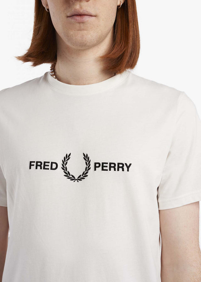 Fred Perry T-shirts Graphic branded t-shirt - snow white (Copy)