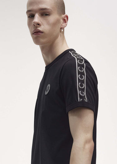 Fred Perry T-shirts Reflective detail ringer tee - black reflective