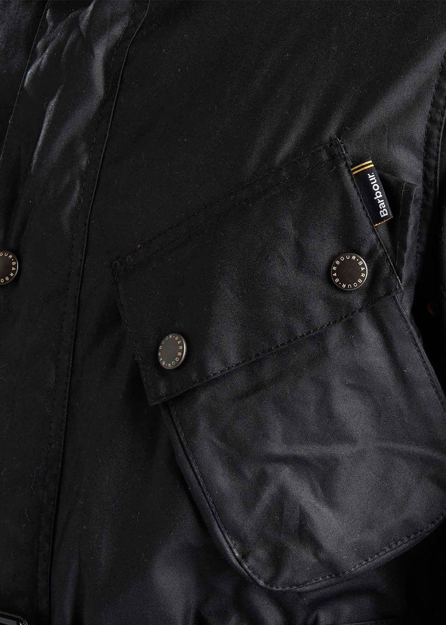 Barbour International Jassen Slim international wax jacket - black