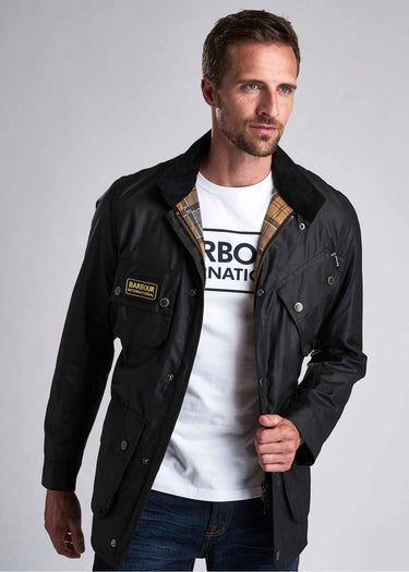 Barbour International Jassen Slim international wax jacket - black