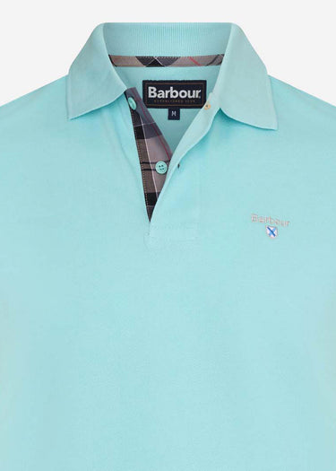Barbour Polo's Tartan pique polo - aqua marine