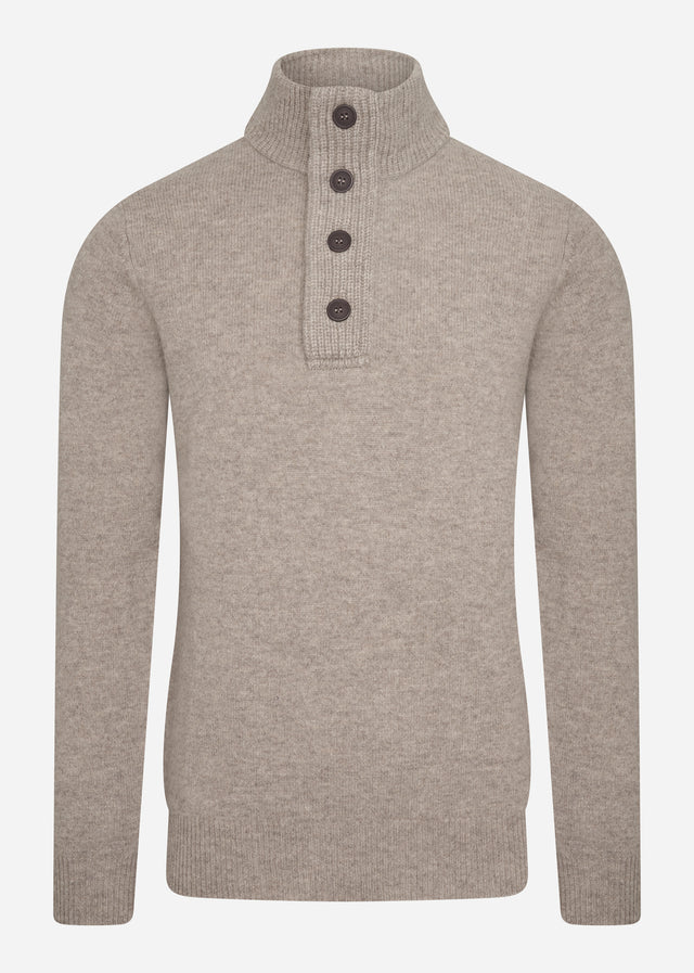Barbour Truien Patch half zip - stone