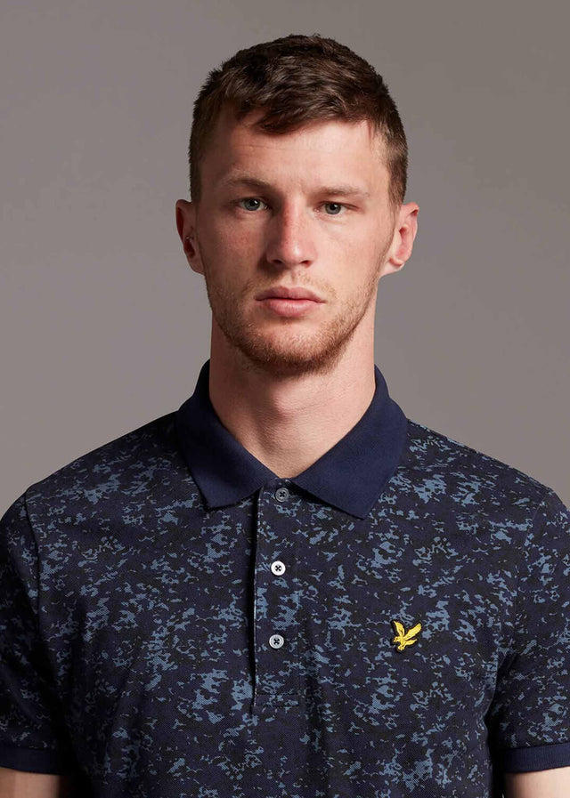 Lyle & Scott Polo's Earth camo polo shirt - dark navy