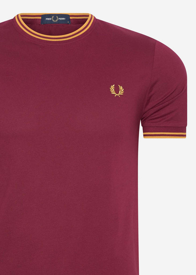 Fred Perry T-shirts Twin tipped t-shirt - tawny port