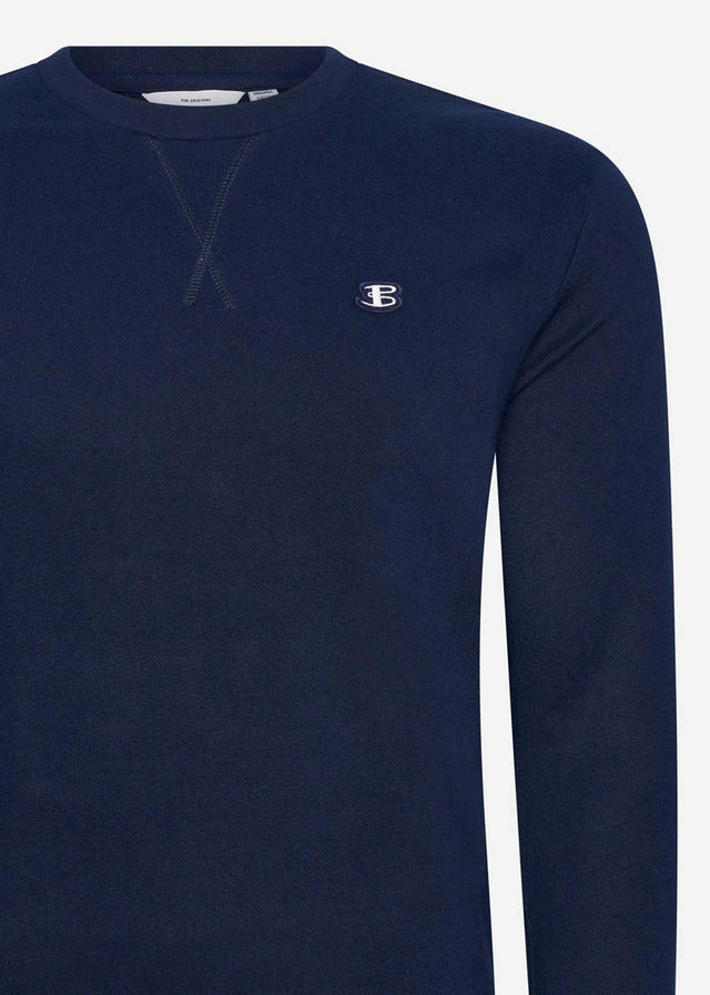 Ben Sherman Truien B logo crew - marine dark