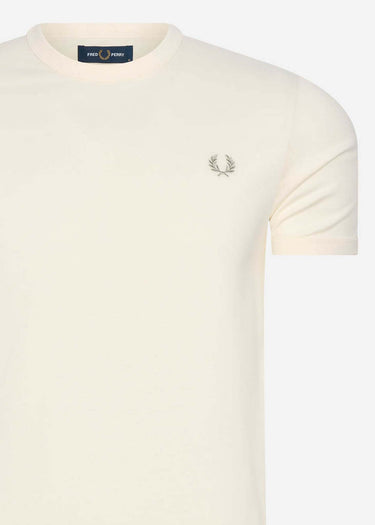 Fred Perry T-shirts Tonal tape ringer t-shirt - ecru