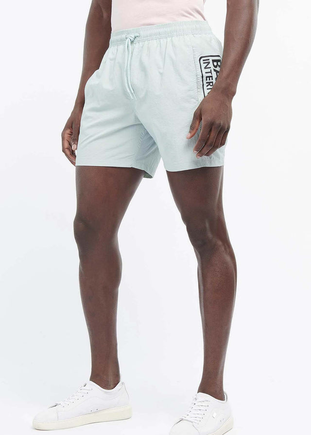 Barbour International Zwembroeken Large logo swim short- pastel spruce