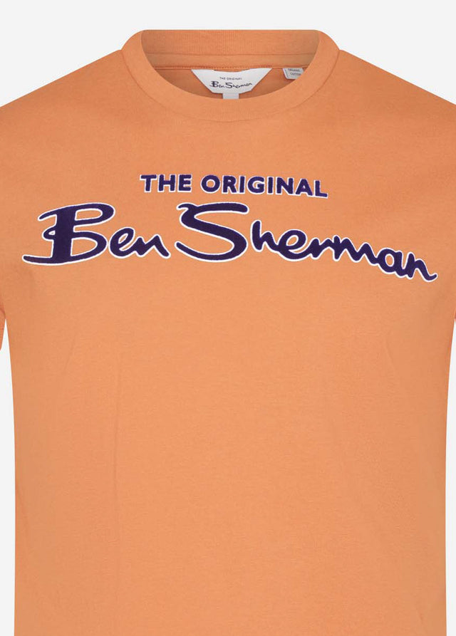 Ben Sherman T-shirts Signature flock tee -anise