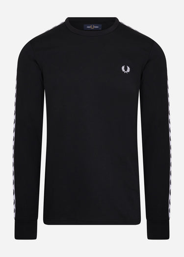 Fred Perry Longsleeve Tees Taped long sleeve t-shirt - black