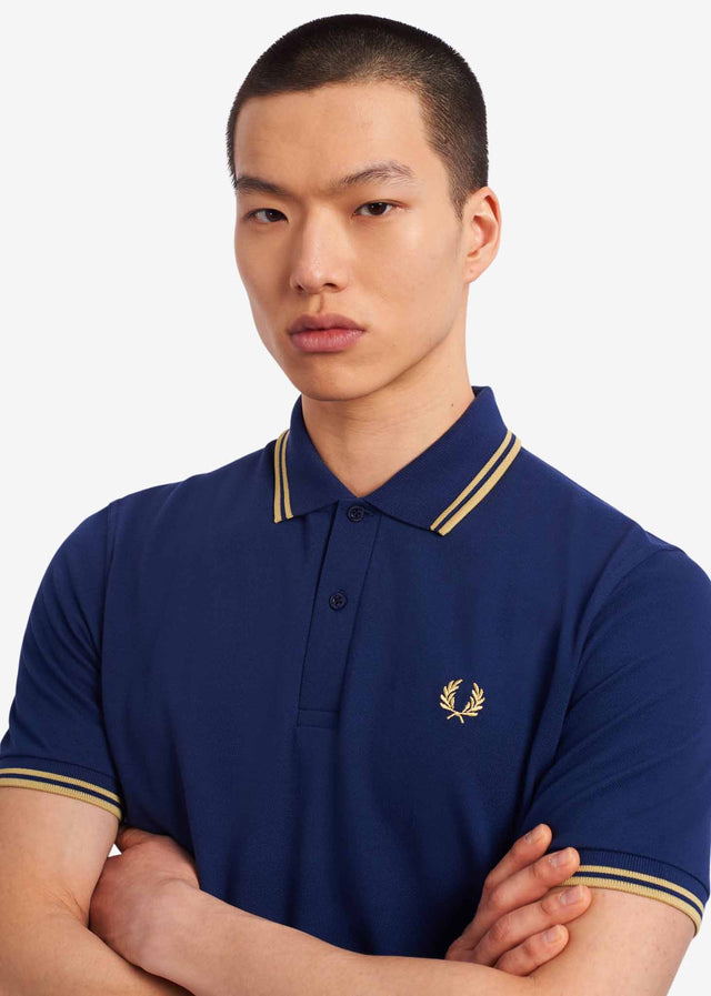 Fred Perry Polo's Twin tipped fred perry shirt - french navy