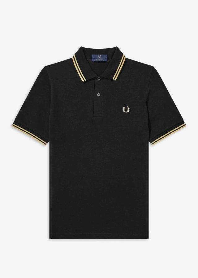 Fred Perry Polo's Twin tipped fred perry shirt - black champagne