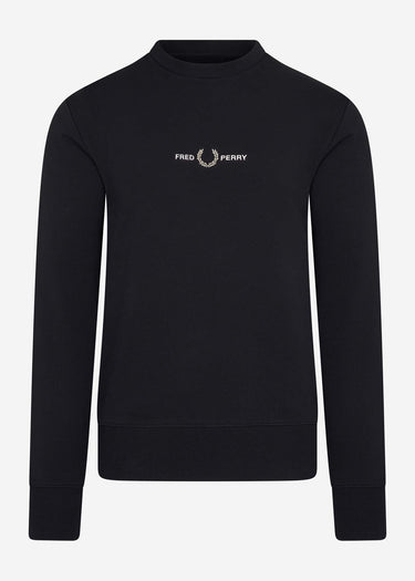 Fred Perry Truien Embroidered sweatshirt - black