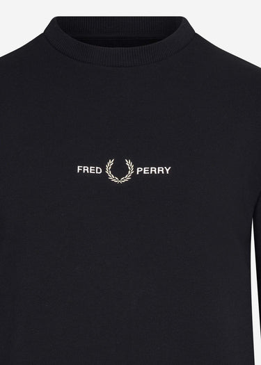 Fred Perry Truien Embroidered sweatshirt - black