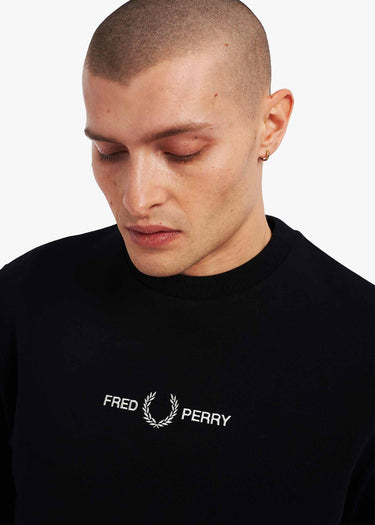 Fred Perry Truien Embroidered sweatshirt - black