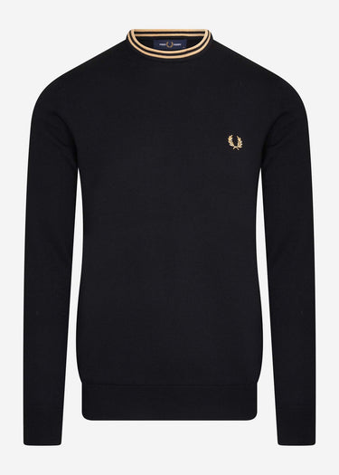 Fred Perry Truien Classic crew neck jumper - black champagne
