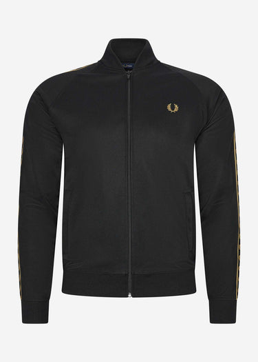 Fred Perry Vesten Gold tape bomber track jacket - black