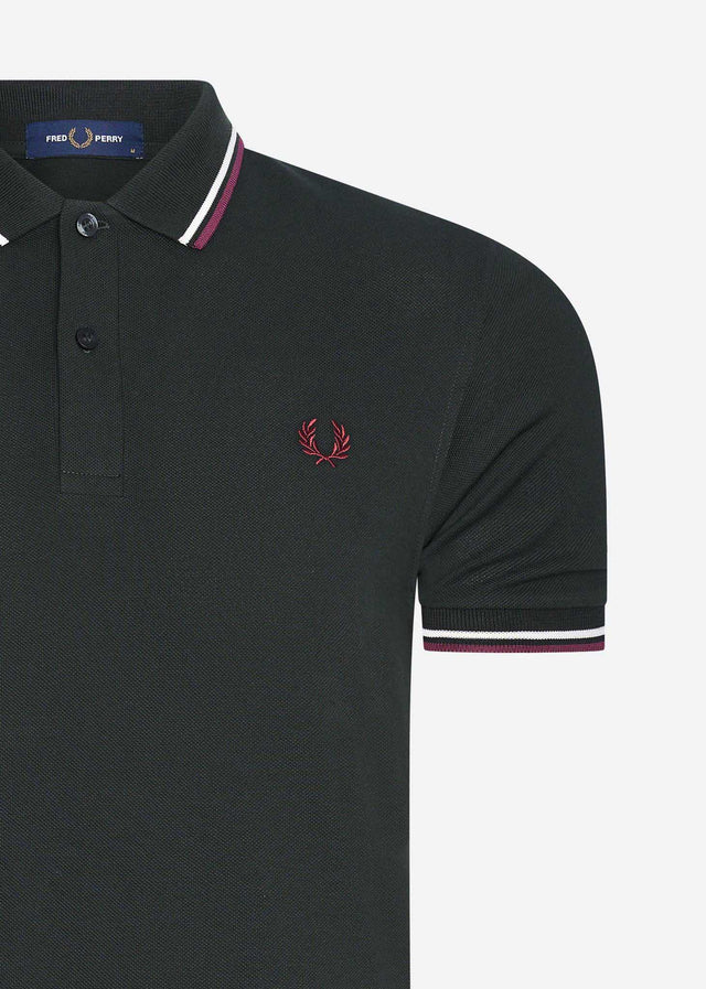 Fred Perry Polo's Twin tipped fred perry shirt - night green
