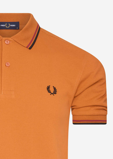 Fred Perry Polo's Twin tipped polo - rust