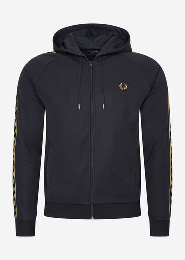 Fred Perry Vesten Gold tape hooded track jacket - navy
