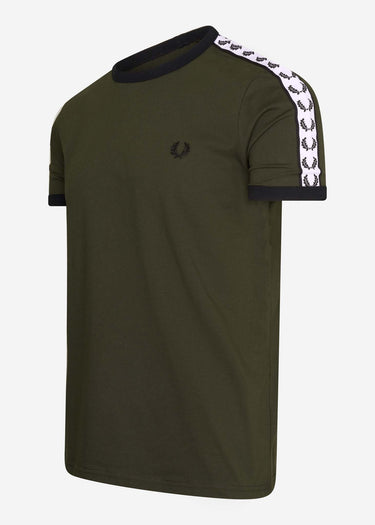 Fred Perry T-shirts Taped ringer t-shirt - hunting green
