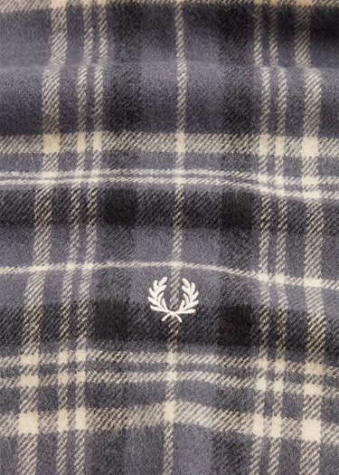 Fred Perry Sjaals Redacted tartan scarf - gunmetal