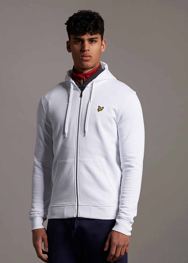 Lyle & Scott Vesten Zip through hoodie - white
