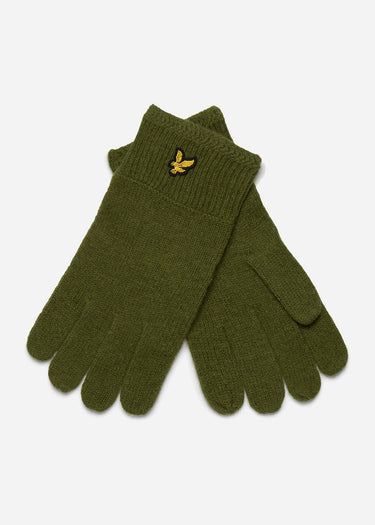 Lyle & Scott Handschoenen Racked rib gloves - olive