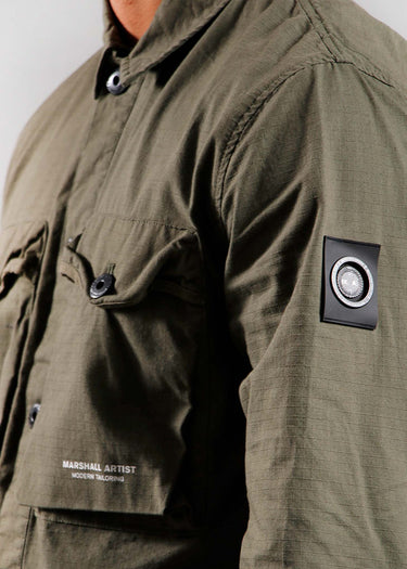 Marshall Artist Overshirts Cotton ripstop overshirt - khaki