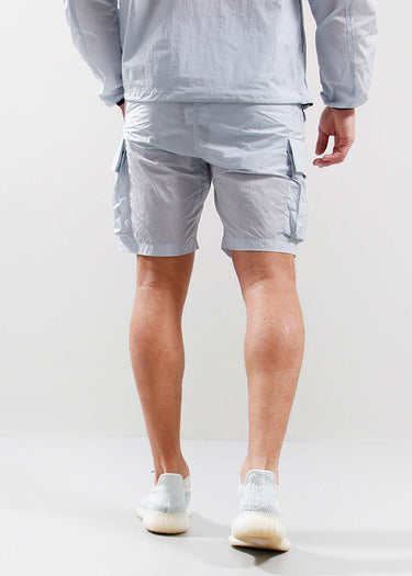 Marshall Artist Korte Broeken Krinkle nylon cargo short - dolphin grey